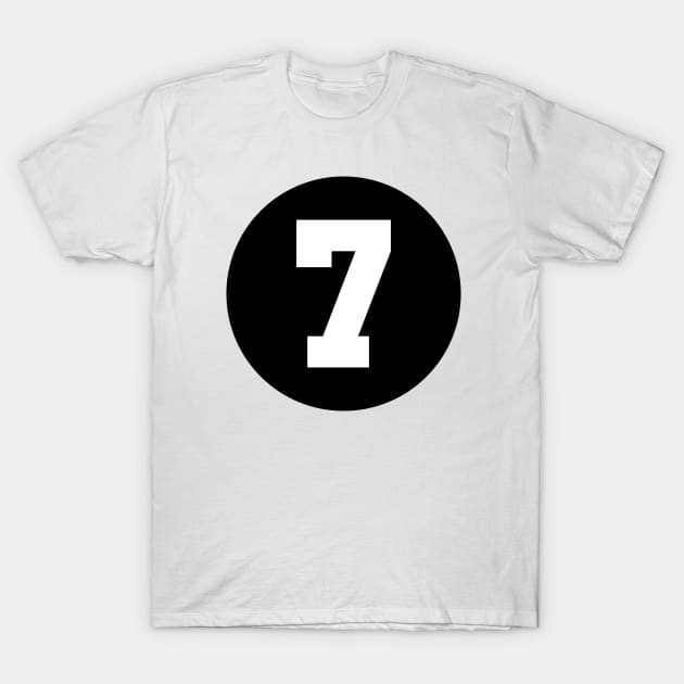 Number Seven - 7 T-Shirt by SPAZE